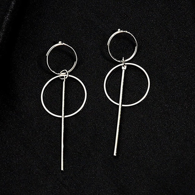 Gold Metal Tassel Earrings for Women Long