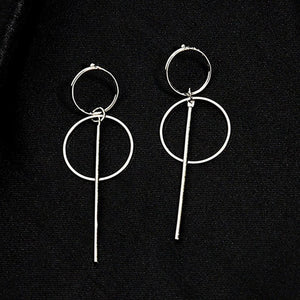 Gold Metal Tassel Earrings for Women Long