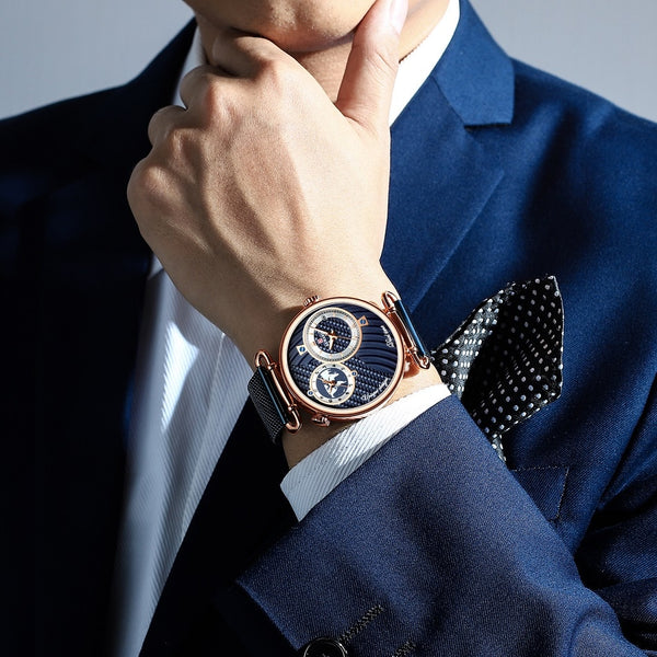 Men's watch in the form of a globe