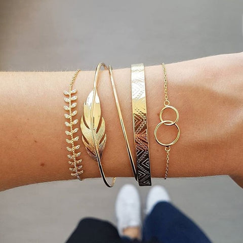Modyle 5Pcs/set Bohemian Gold color