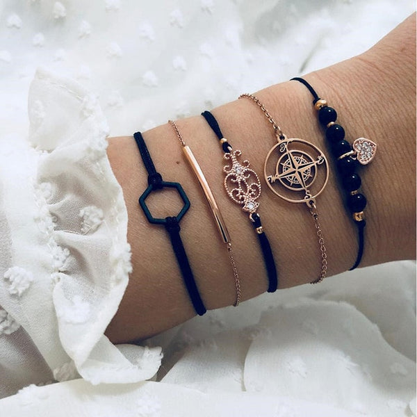 Modyle 5Pcs/set Bohemian Gold color
