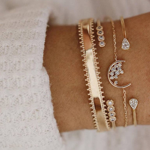 Modyle 5Pcs/set Bohemian Gold color