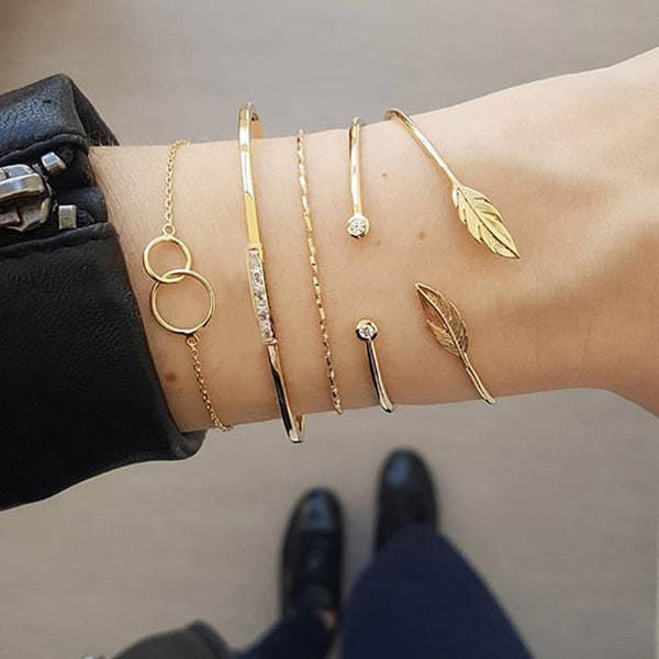 Modyle 5Pcs/set Bohemian Gold color
