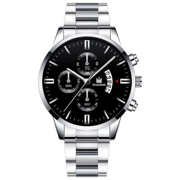 Men Luxury Business Quartz Military Watch Golden Stainless