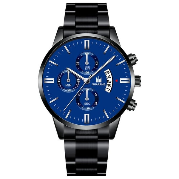Men Luxury Business Quartz Military Watch Golden Stainless