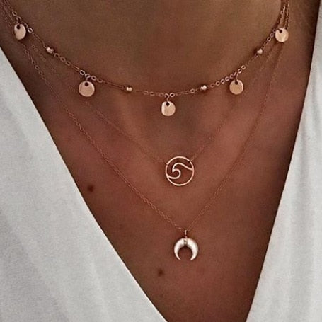 Vintage Multilayer Crystal Pendant