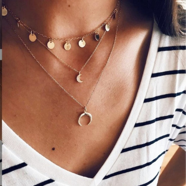 Vintage Multilayer Crystal Pendant