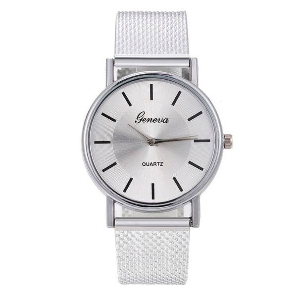 Quartz Watch Woman's High-end Blue Glass