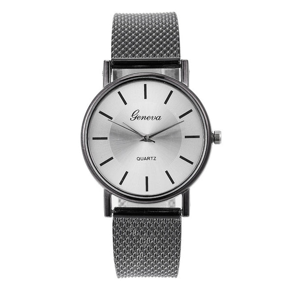 Quartz Watch Woman's High-end Blue Glass