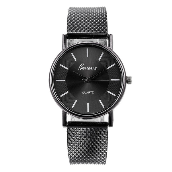 Quartz Watch Woman's High-end Blue Glass