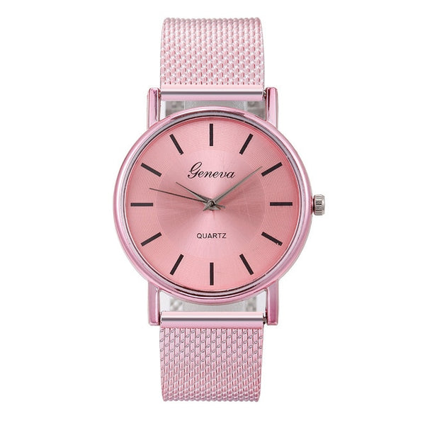 Quartz Watch Woman's High-end Blue Glass