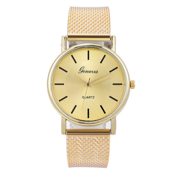 Quartz Watch Woman's High-end Blue Glass