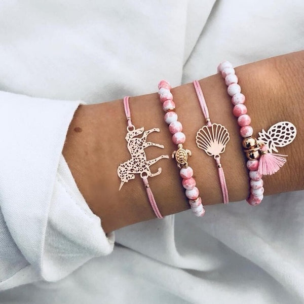 Boho Rose Map Bracelets & Bangles for Women