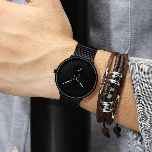 Crrju Fashion Mens Watches Top Brand
