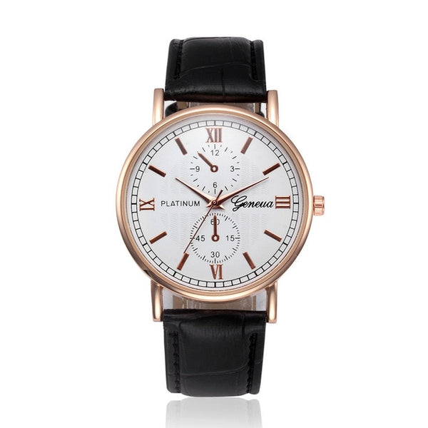 Watches Men Geneva Stainless Steel Ultra Thin