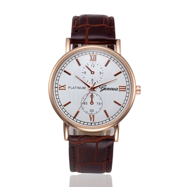 Watches Men Geneva Stainless Steel Ultra Thin