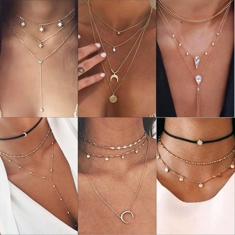 Vintage Multilayer Crystal Pendant