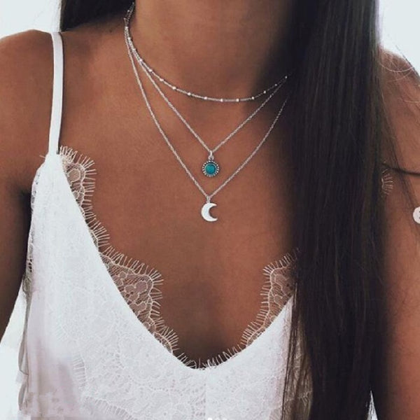 Vintage Multilayer Crystal Pendant