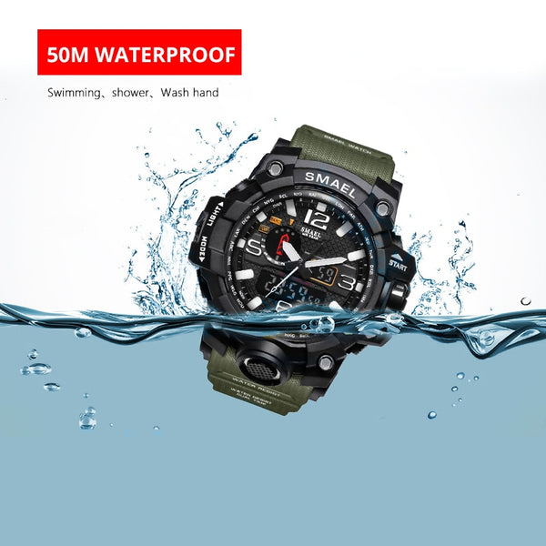 Men Military Watch 50m Waterproof