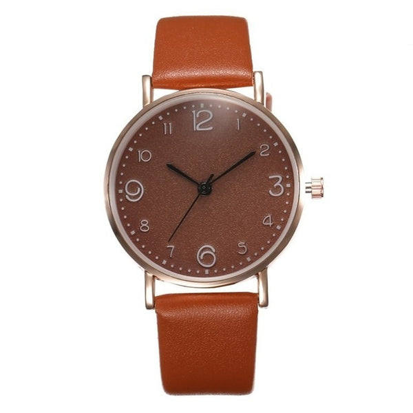 Top Style Fashion Women's Luxury Leather Band Analog Quartz