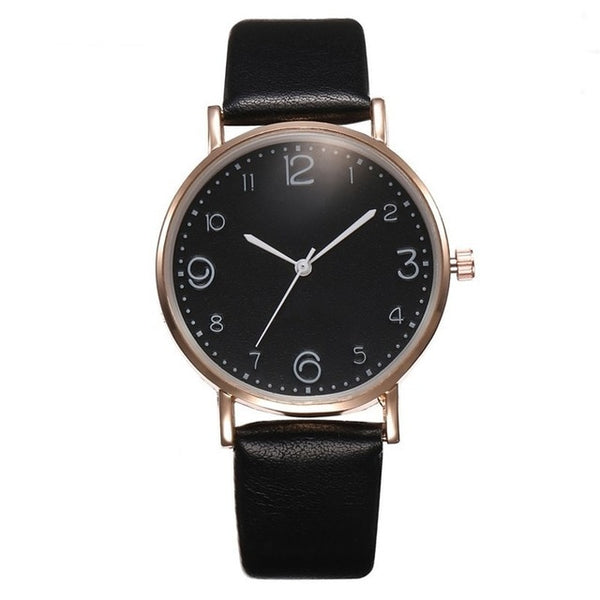 Top Style Fashion Women's Luxury Leather Band Analog Quartz