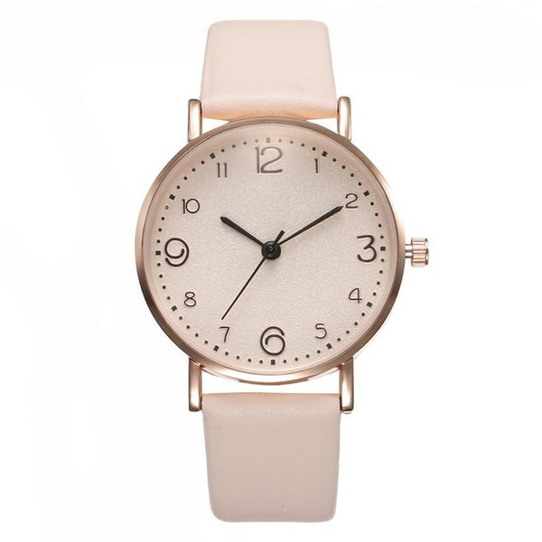 Top Style Fashion Women's Luxury Leather Band Analog Quartz