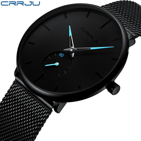 Crrju Fashion Mens Watches Top Brand